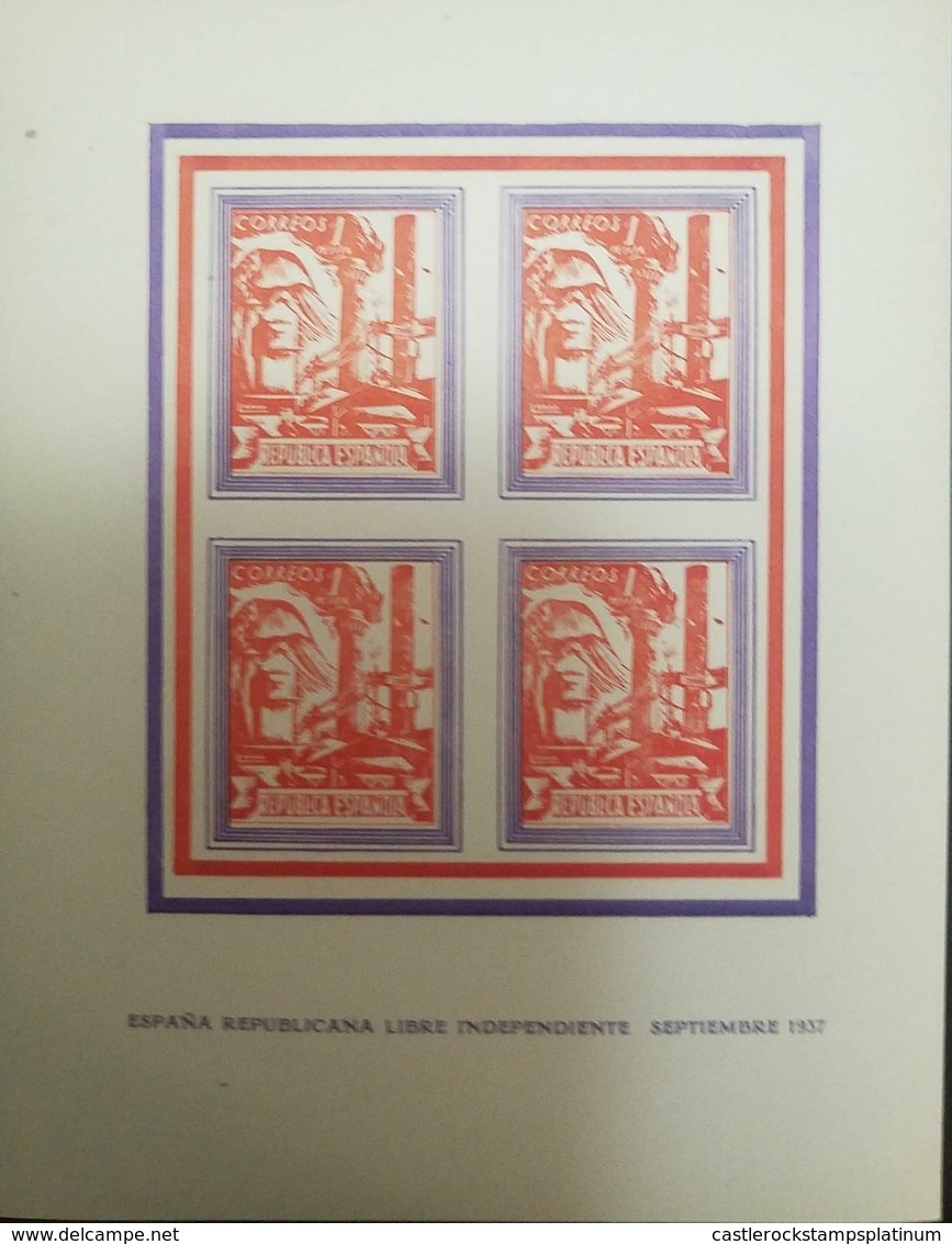 O) 1938 SPAIN, ANNIVERSARY OF THE CIVIL WAR -SPAIN FREE AND INDEPENDENT, MNH - Unused Stamps