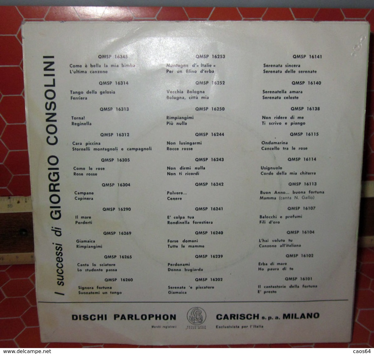 GIORGIO CONSOLINI TANGO DELLA GELOSIA - Altri - Musica Italiana