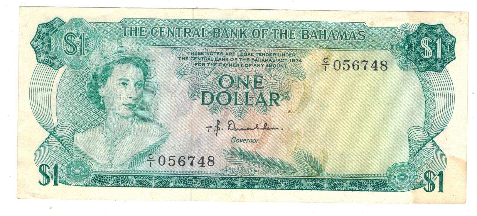 Bahamas 1 Dollar (1974) , XF. - Bahamas