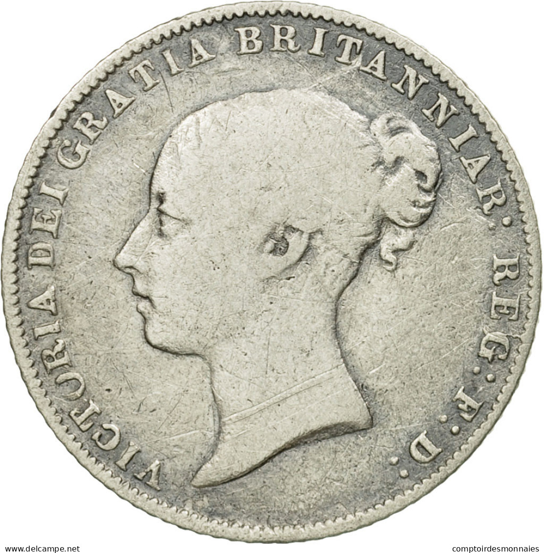 Monnaie, Grande-Bretagne, Victoria, 6 Pence, 1863, TB, Argent, KM:733.1 - H. 6 Pence