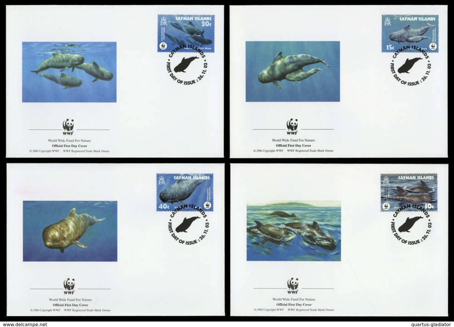 2003, Kaiman-Inseln, 970-73, FDC - Kaimaninseln