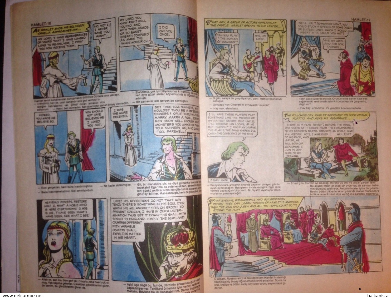 SHAKESPEARE - HAMLET - ILLUSTRATED - TURKISH EDITION Milliyet -1992 Turkish-English - Comics & Mangas (other Languages)