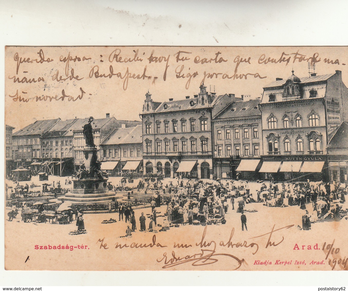 Arad, Romania, Post Card  Used 1904 - Romania