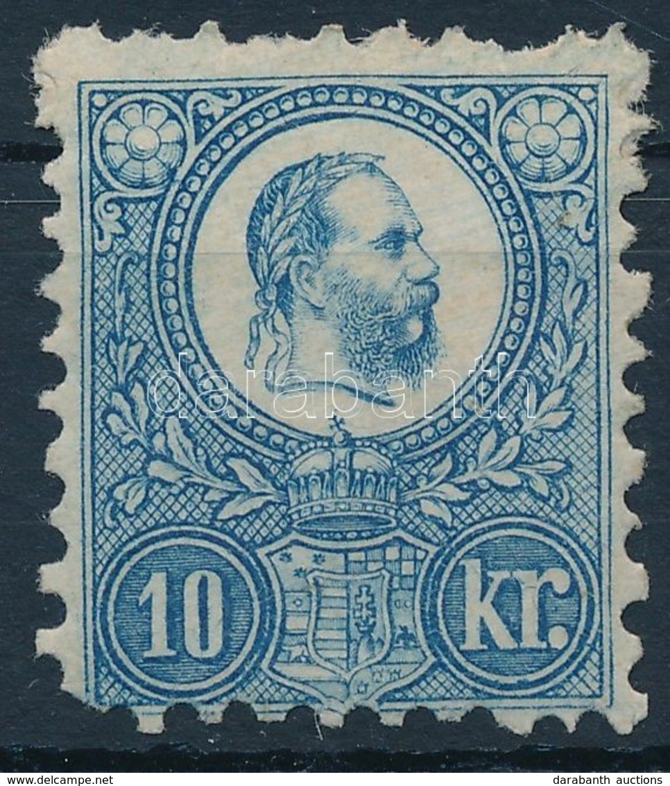 * 1871 Réznyomat 10kr (100.000)  (foghibák / Missing Perfs. / Corner) - Otros & Sin Clasificación