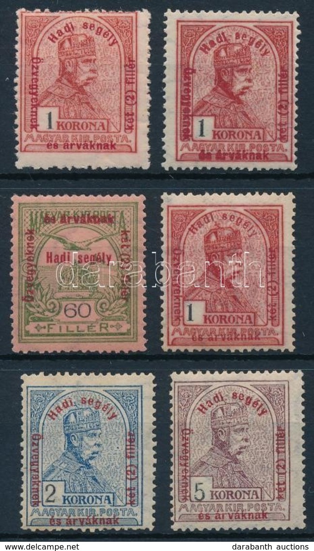 ** 1915 Hadi Segély Sor 4 Záró értéke + 2 X 1K (11.400) - Altri & Non Classificati