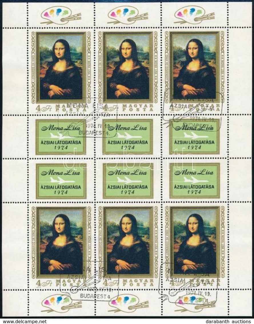 O 1974 Mona Lisa Teljes ív (13.000) - Sonstige & Ohne Zuordnung