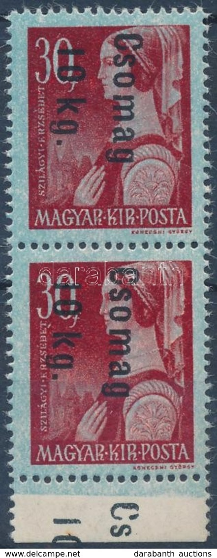 ** 1946 Betűs Csomag 10kg Pár, Eltolódott Felülnyomat Az Alsó ívszélen Is - Altri & Non Classificati