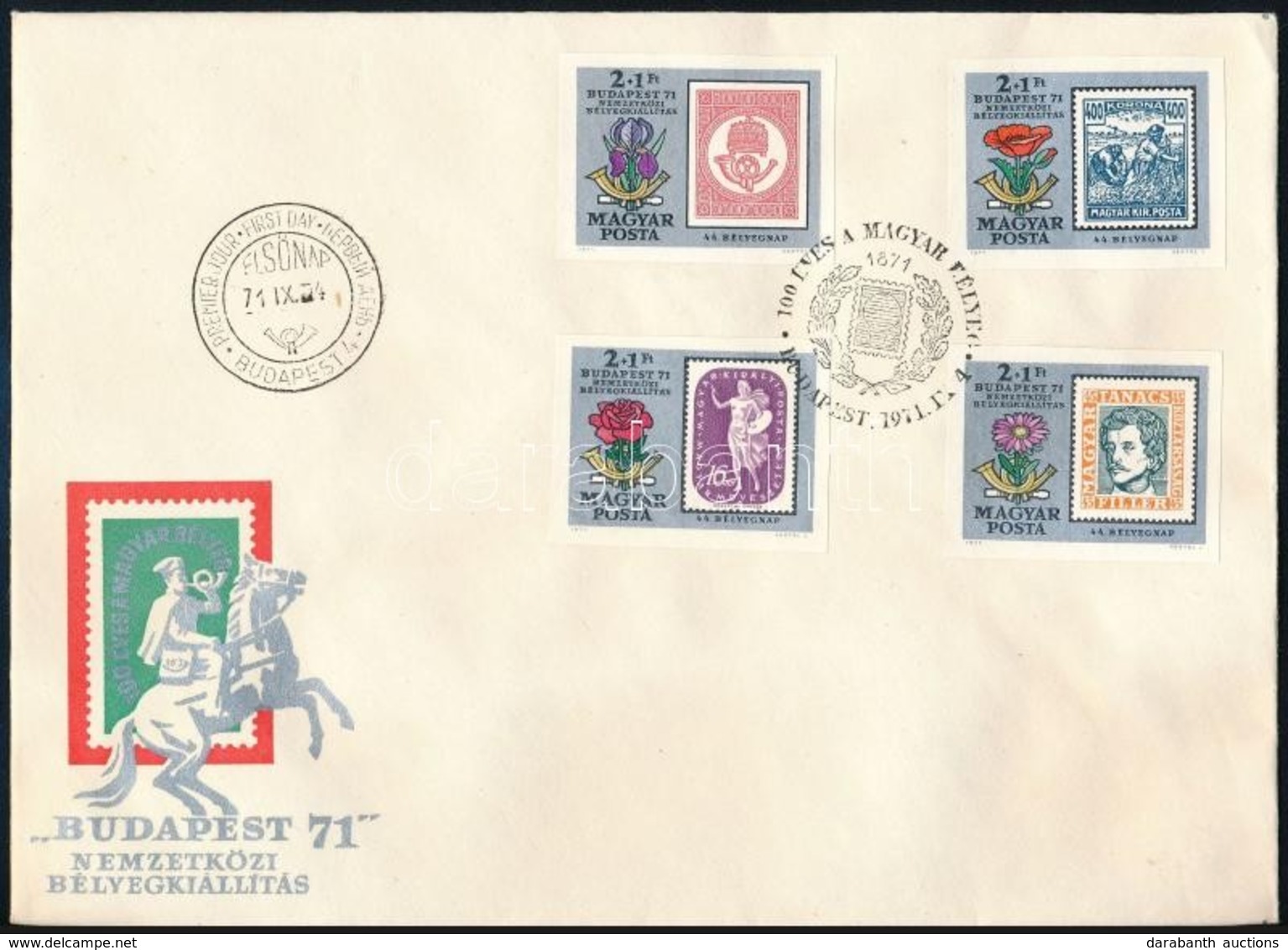 1971 Bélyegnap (44.) Vágott Sor FDC (3.200) - Otros & Sin Clasificación