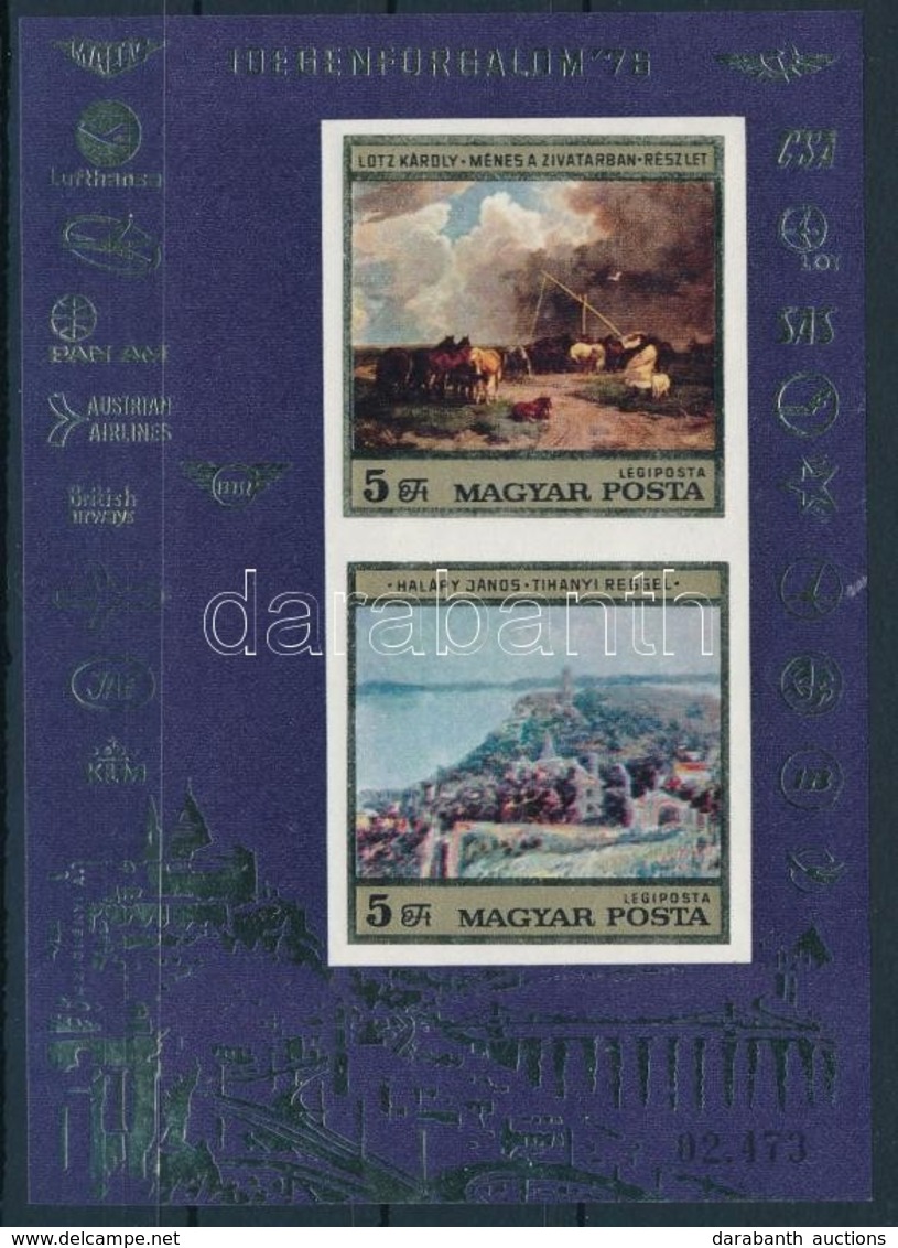 ** 1976 Festmény (XV.) - Idegenforgalom (I.) Vágott Blokk (6.000) - Altri & Non Classificati