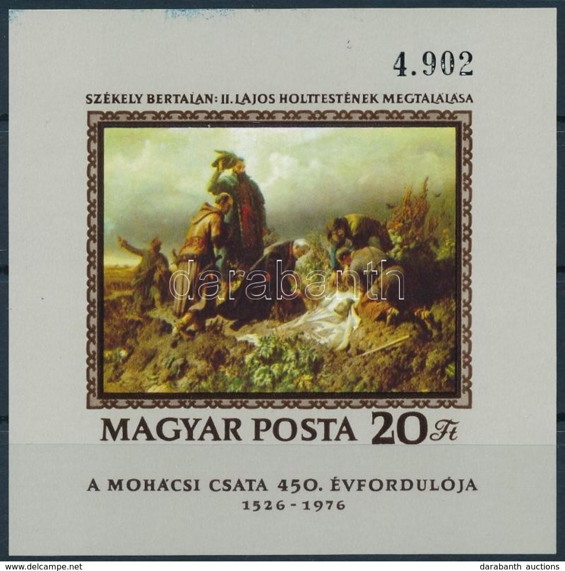 ** 1976 Festmény (XVI.) Vágott Blokk (5.000) - Altri & Non Classificati