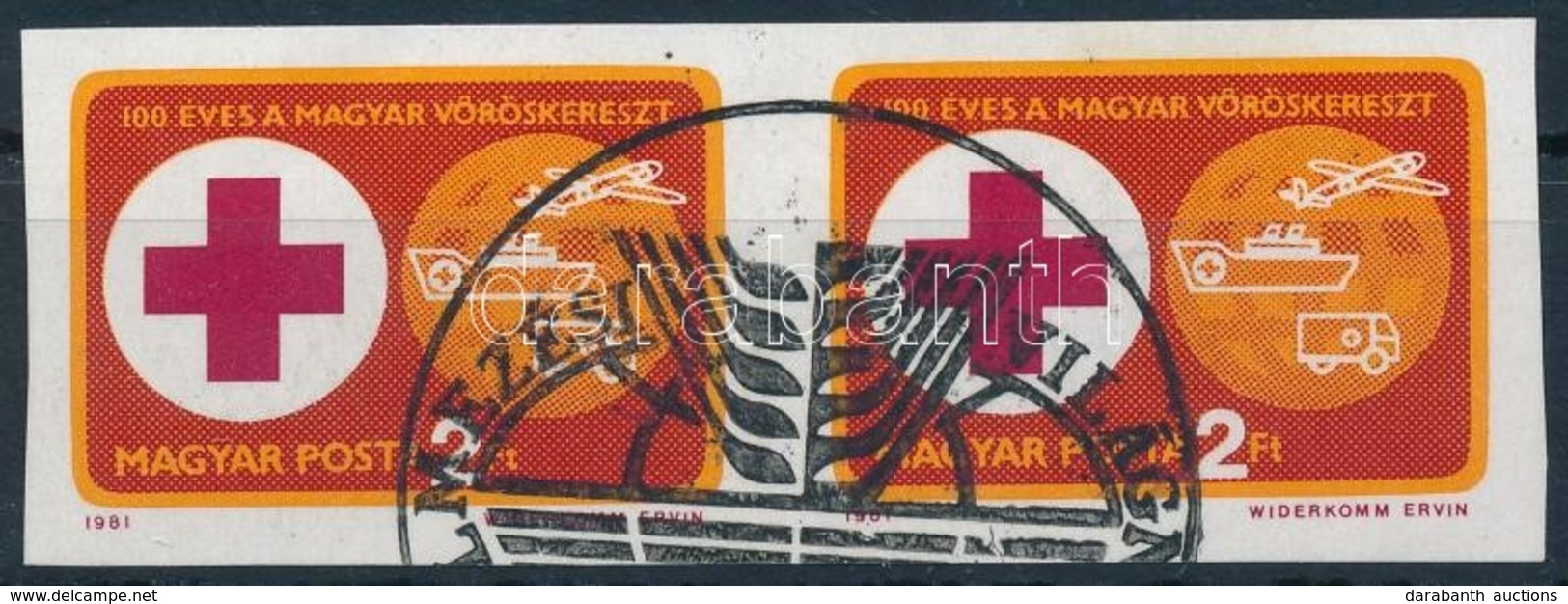 O 1981 Vöröskereszt (VI.) Vágott Pár (3.000) - Sonstige & Ohne Zuordnung
