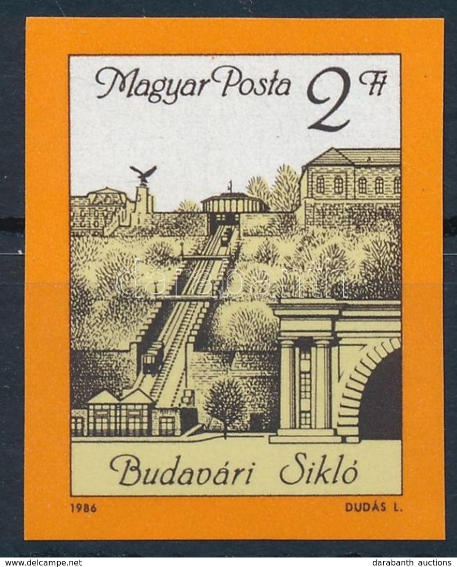 ** 1986 Budavári Sikló Vágott ívszéli Bélyeg (2.000) - Altri & Non Classificati