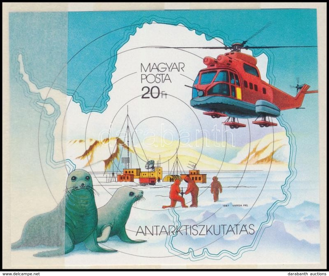** 1987 Antarktiszkutatás Vágott Blokk (8.000) - Sonstige & Ohne Zuordnung