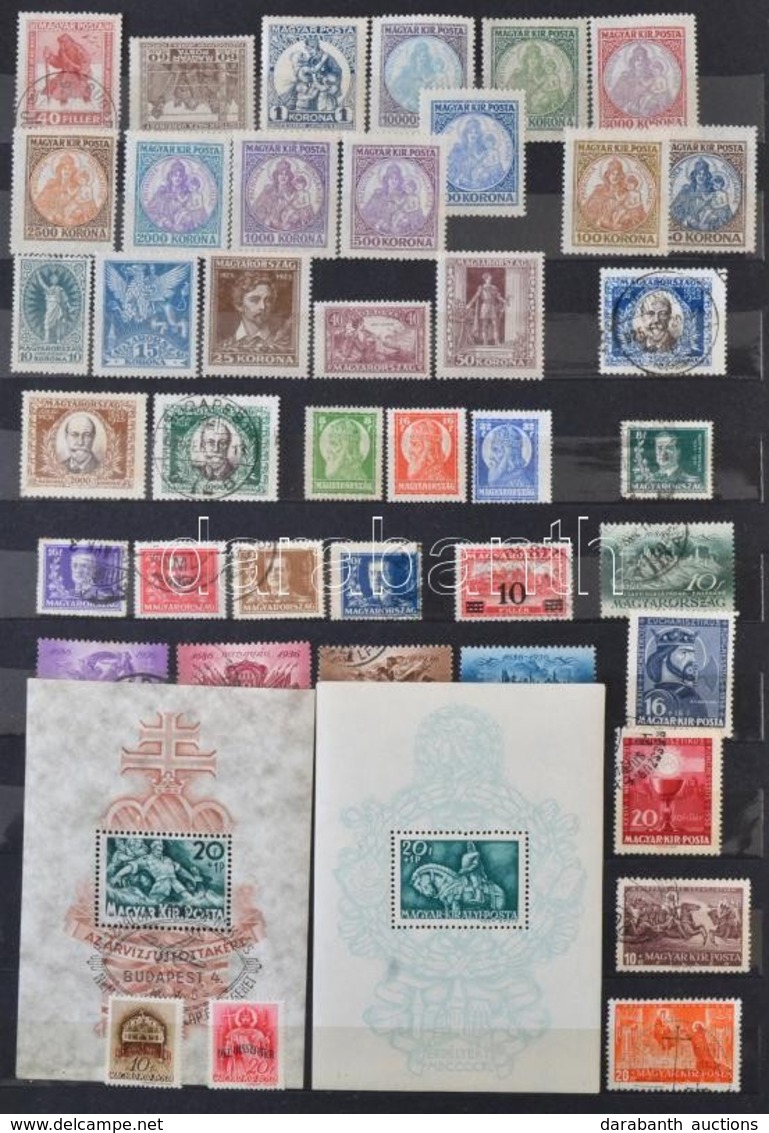 ** O 1920-tól Magyar Gyűjtemény Pecsételt és Postatiszta Komplett Sorokkal (1.128 Db Bélyeg) + 25 Db Postatiszta Blokk 1 - Sonstige & Ohne Zuordnung