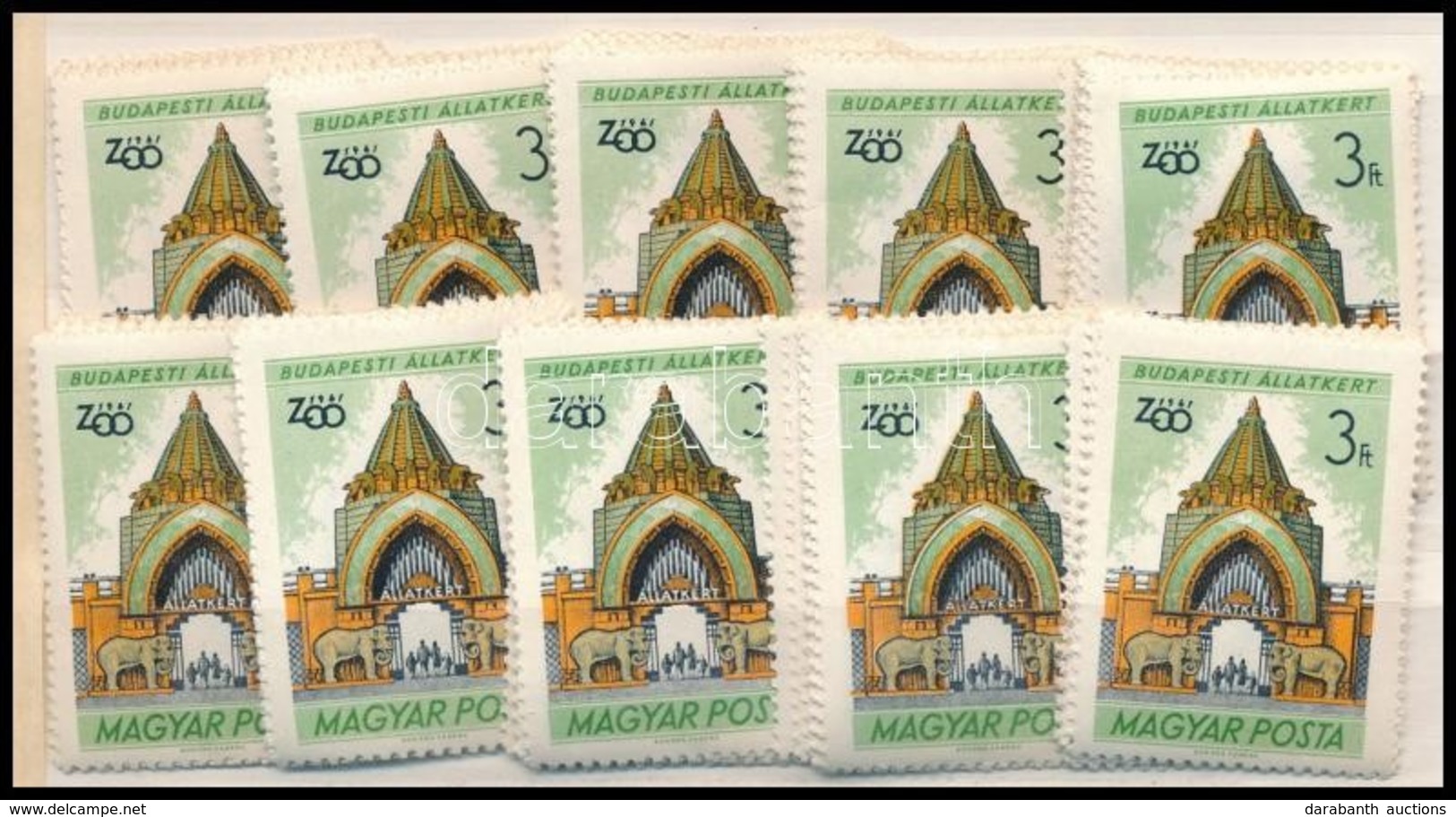 ** 1961 Állatkert 10 Db Sor (10.000) - Altri & Non Classificati