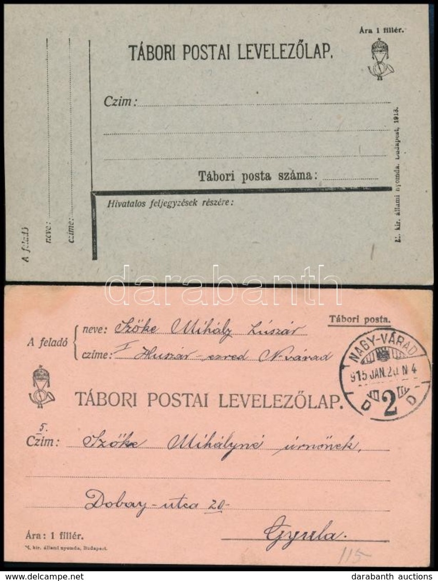 1914-1915 8 Db Tábori Postán Feladott Tábori Lap + 6 Db Használatlan Tábori Lap - Usati