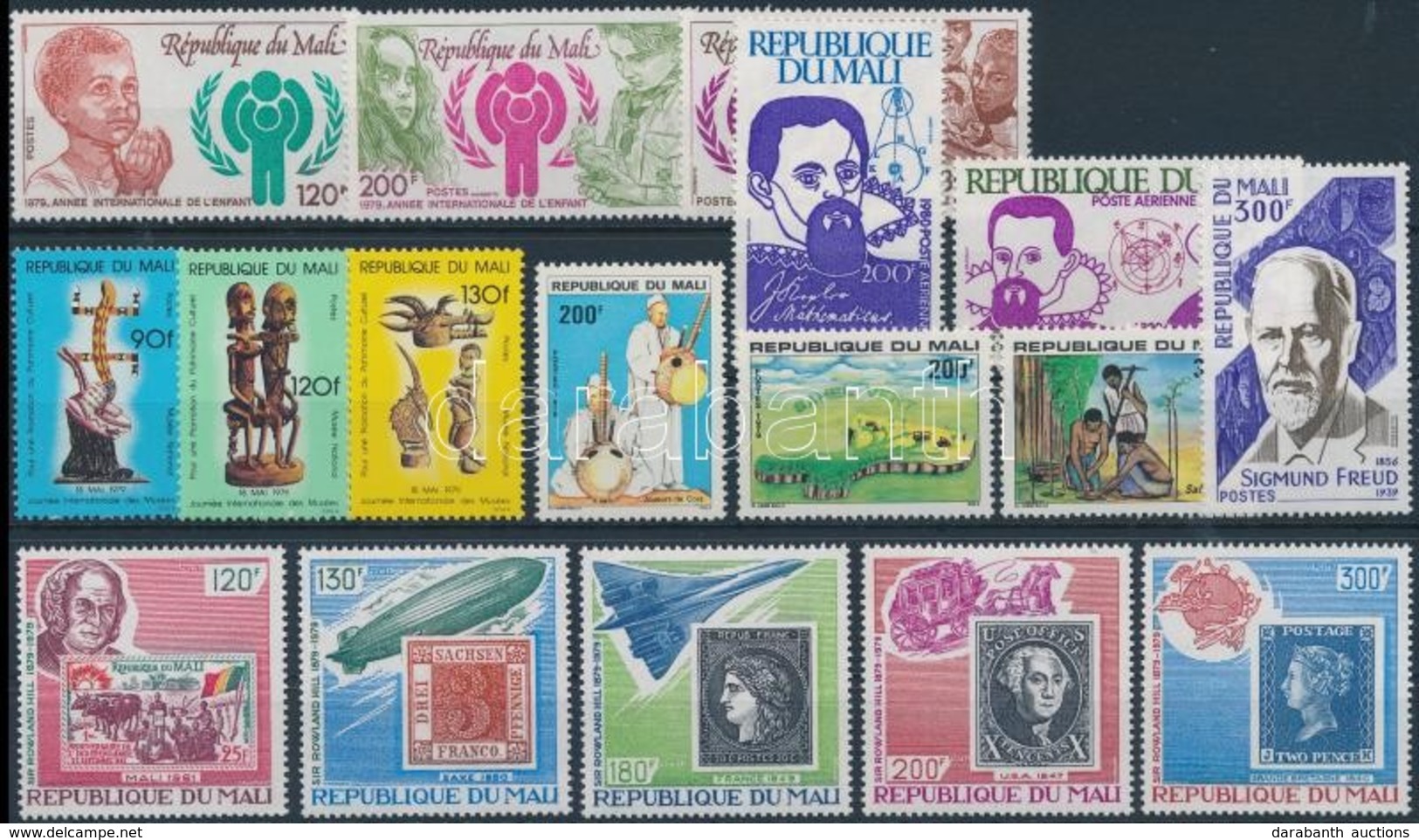 ** Mali 1979-1980 5 Klf Sor + 2 Db Bélyeg - Otros & Sin Clasificación