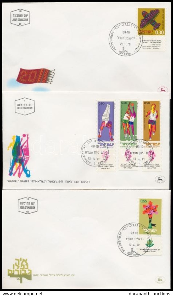 Izrael 1970-1978 8 Db Klf Tabos FDC - Otros & Sin Clasificación