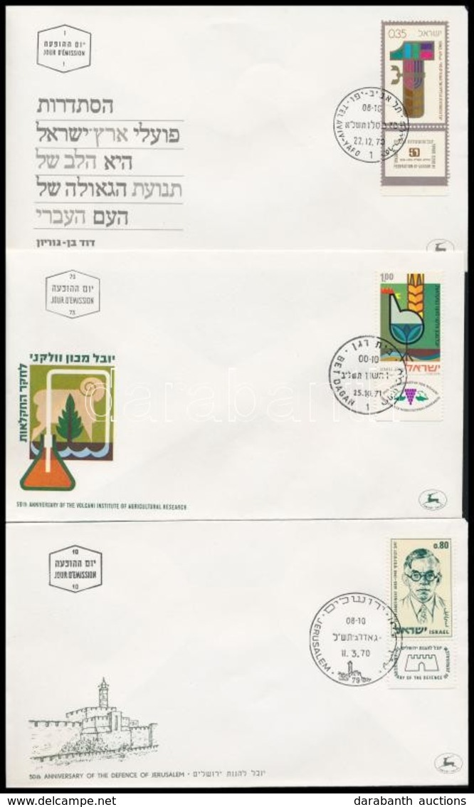 Izrael 1970-1978 8 Db Klf Tabos FDC - Altri & Non Classificati