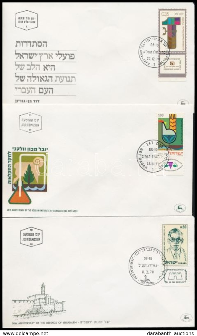 Izrael 1970-1978 8 Db Klf Tabos FDC - Sonstige & Ohne Zuordnung
