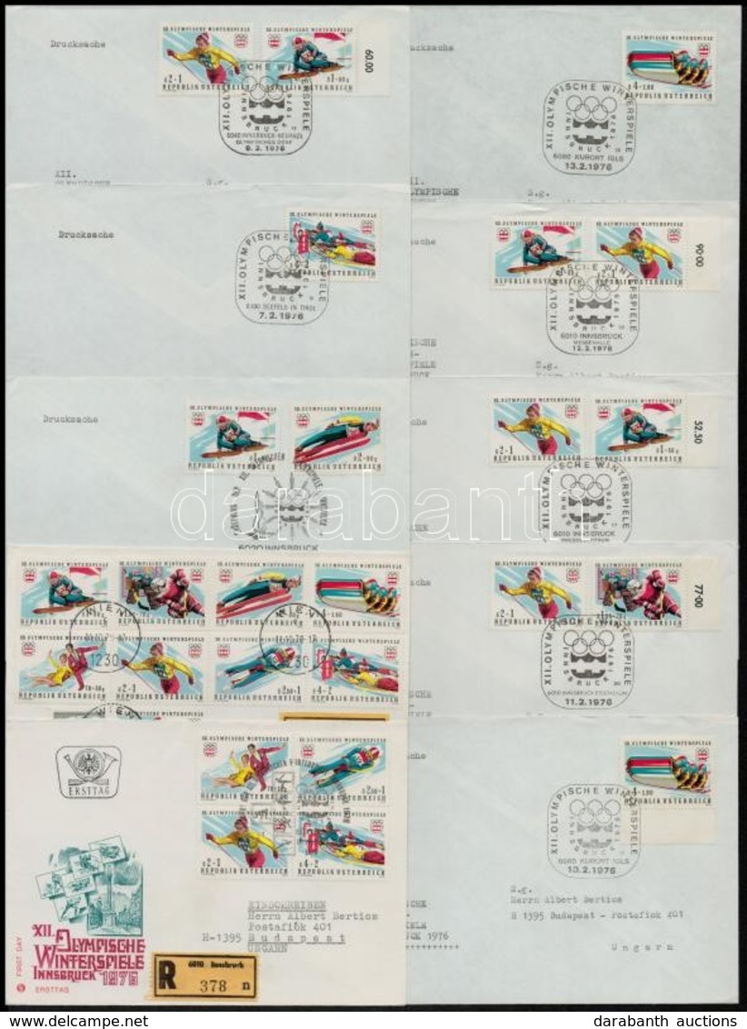 Ausztria 1976 16 Különböző Alkalmi Küldemény Az Innsbrucki Téli Olimpiáról - Altri & Non Classificati