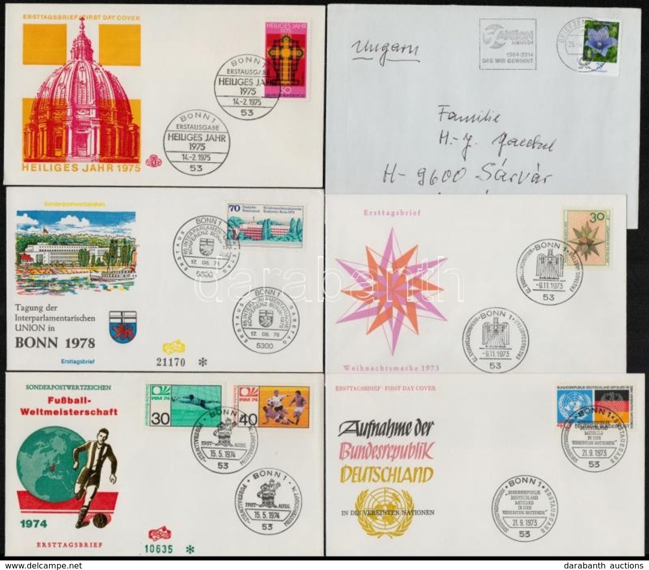 ** O NSZK 1969-1982 12 Db Motívum Sor + 5 Db FDC + 10 Db Futott Levél - Otros & Sin Clasificación