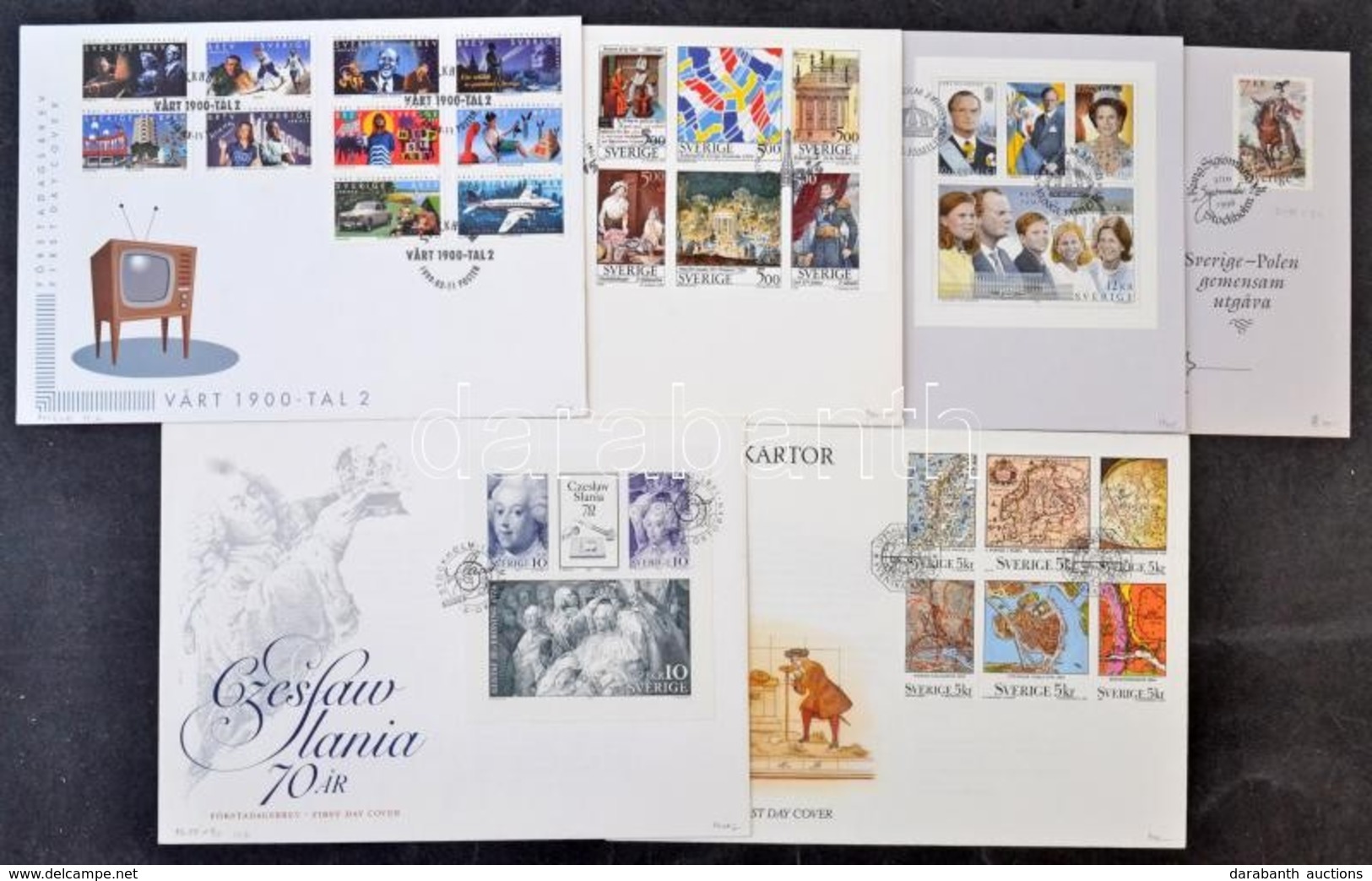 Svédország 1966-1990 Kb 800 Db FDC Blokkokkal, Füzetlapokkal Duplákkal Is, Dobozban - Otros & Sin Clasificación