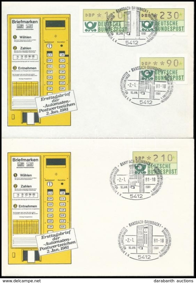 NSZK 1981  4 Db FDC Automata Bélyegekkel - Sonstige & Ohne Zuordnung