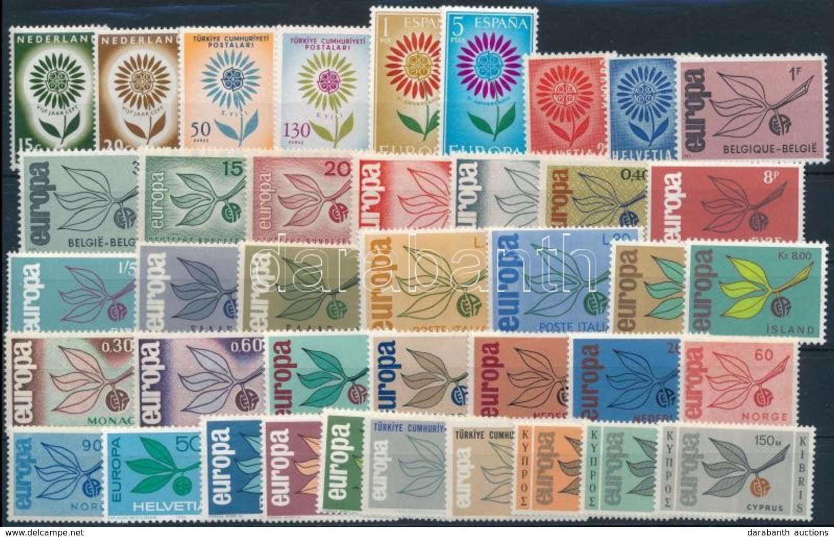 ** Europa CEPT 1963-1964 18 Klf Sor + 2 Klf önálló érték - Sonstige & Ohne Zuordnung