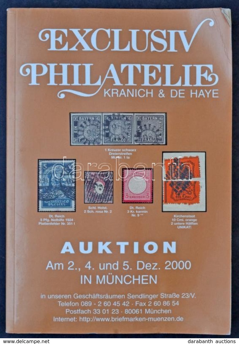 Exclusiv-Philatelie Kranich & De Haye Filatéliai árverési Katalógus, 2000 Viseltes állapotban, Hullámos Lapokkal - Altri & Non Classificati