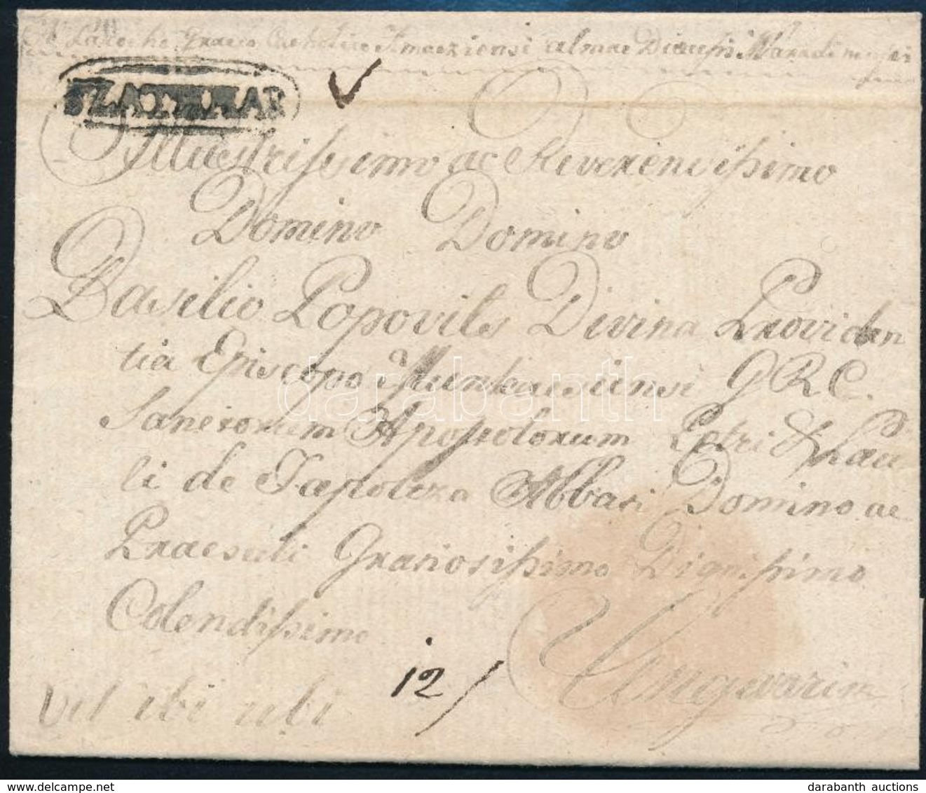 1839 Portós Levél / Unpaid Cover 'SZATHMÁR' - 'UNGHVÁR' - Otros & Sin Clasificación