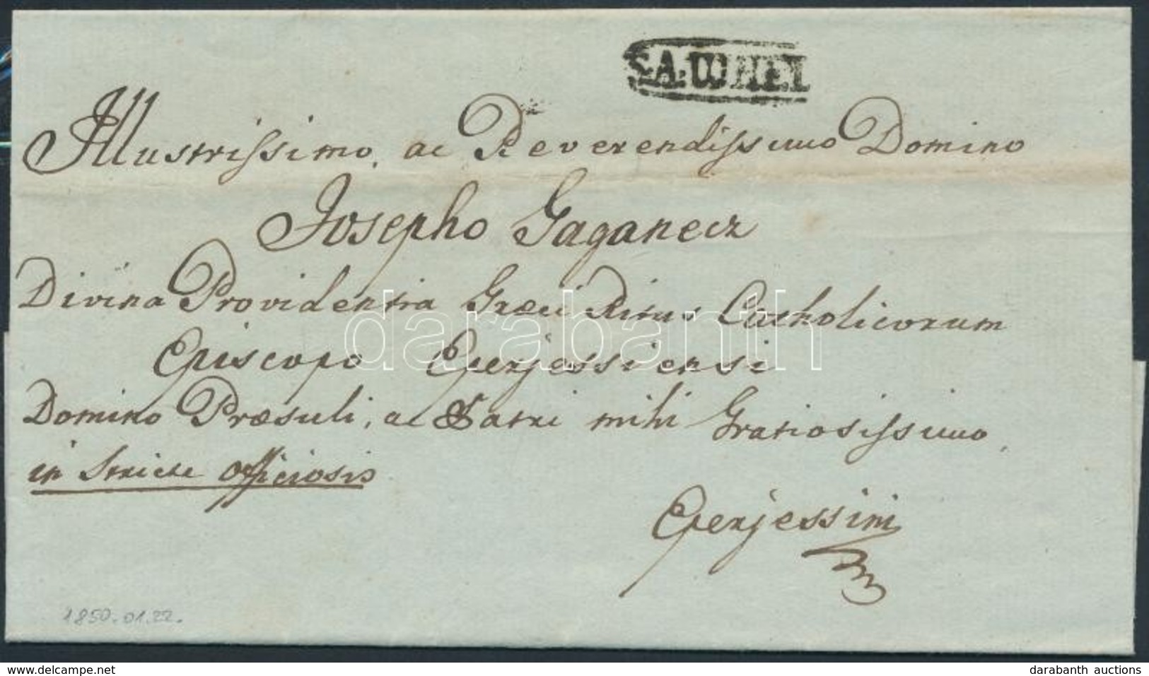 1850 Ex Offo 'S.A.UJHEL(Y)' - Eperjes - Sonstige & Ohne Zuordnung