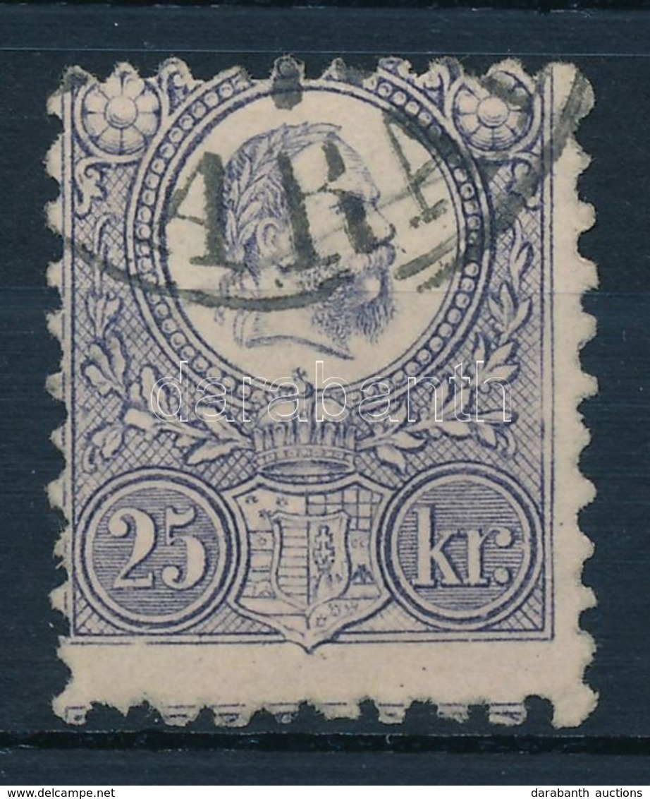 O 1871 Réznyomat Képbe Fogazott 25kr Aradi Pénzutalvány Bélyegzéssel - Altri & Non Classificati