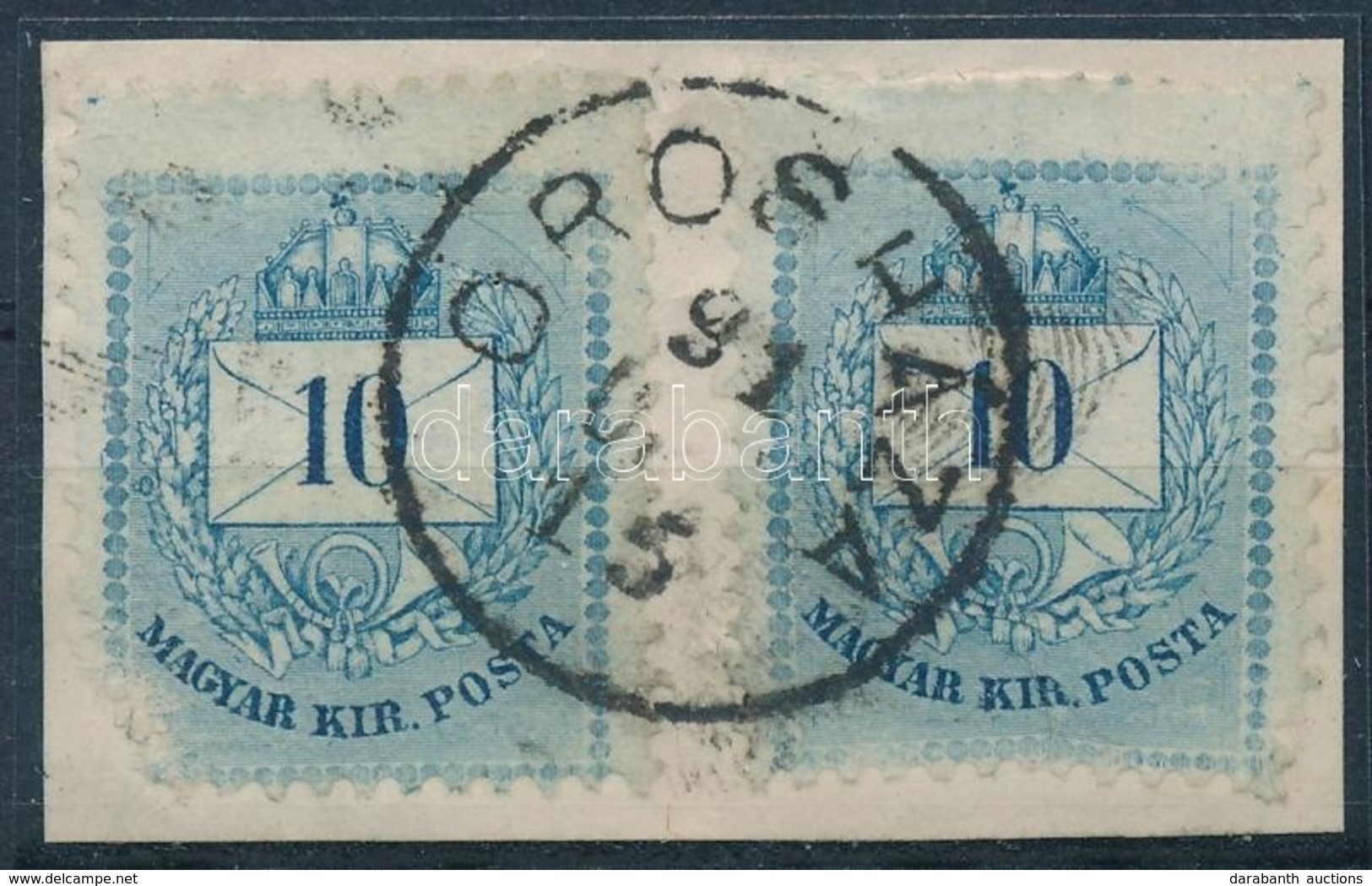 1881 10kr Pár Elfogazással, Karccal - Altri & Non Classificati