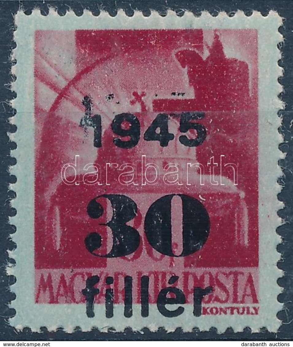 ** 1945 Kisegítő 30f/30f Részleges Kettős Felülnyomással / Mi 785 With Partial Double Overprint - Otros & Sin Clasificación