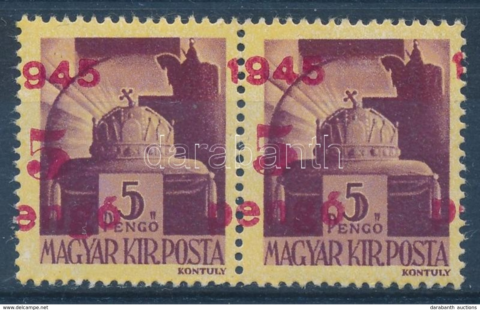 ** 1945 Kisegítő 5P/5P Erős Felülnyomat Elcsúszással (elvált Fogak) - Otros & Sin Clasificación