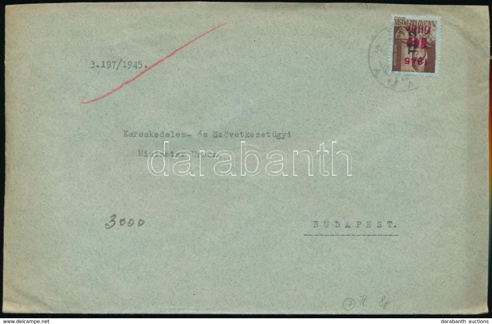 1946 (7. Díjszabás) Távolsági Levél Betűs TI.2./10f Bérmentesítéssel - Sonstige & Ohne Zuordnung