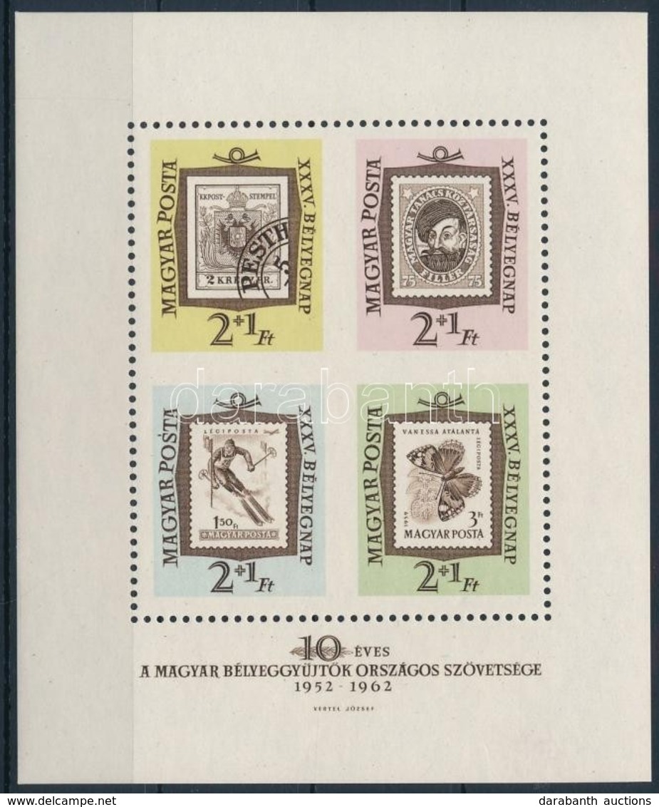 ** 1962 Bélyegnap Ajándék Blokk (20.000) / Mi Block 36 Imperforate In The Middle, Present Of The Post - Otros & Sin Clasificación