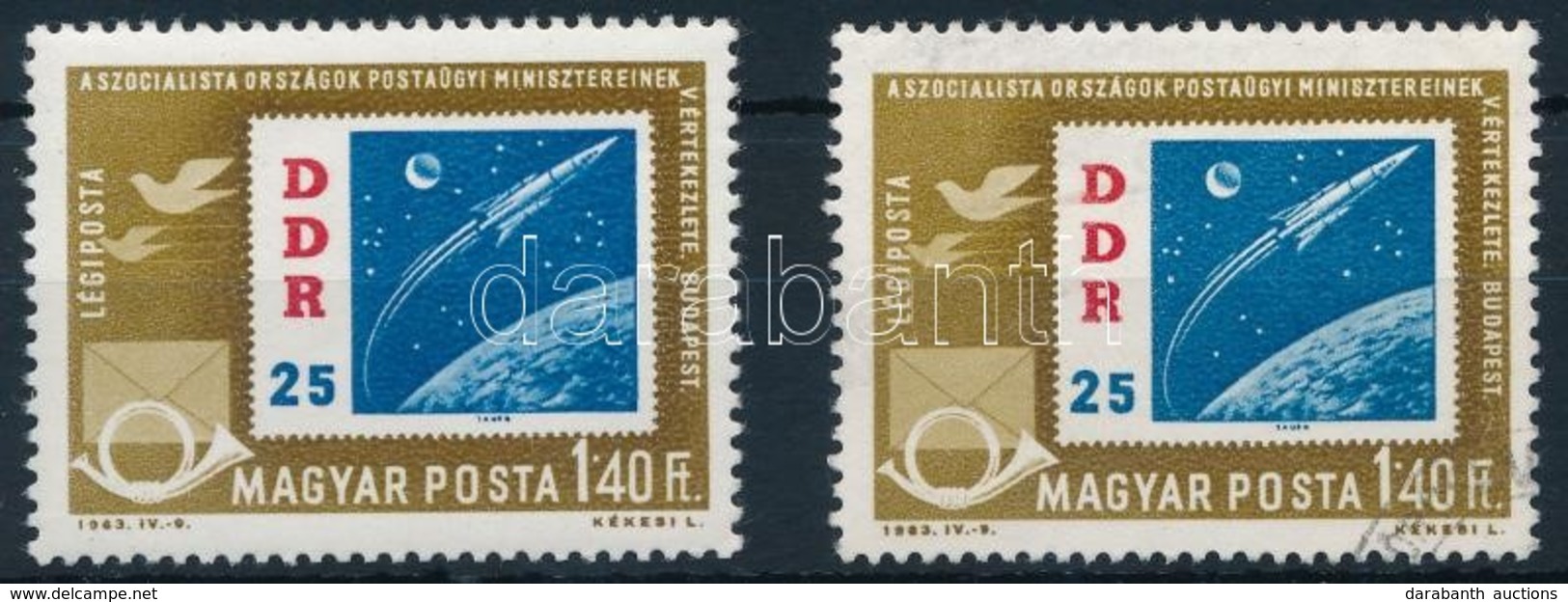 ** 1963 Szocialista Országok Postaügyi 1,40Ft 'új Csillag' + Támpéldány - Sonstige & Ohne Zuordnung