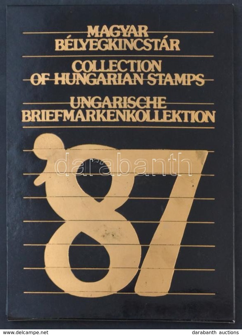 ** 1987 Bélyegkincstár, Benne Feketenyomat Blokk Piros Sorszámmal (32.000) Csak 1000 Db Példány! - Otros & Sin Clasificación