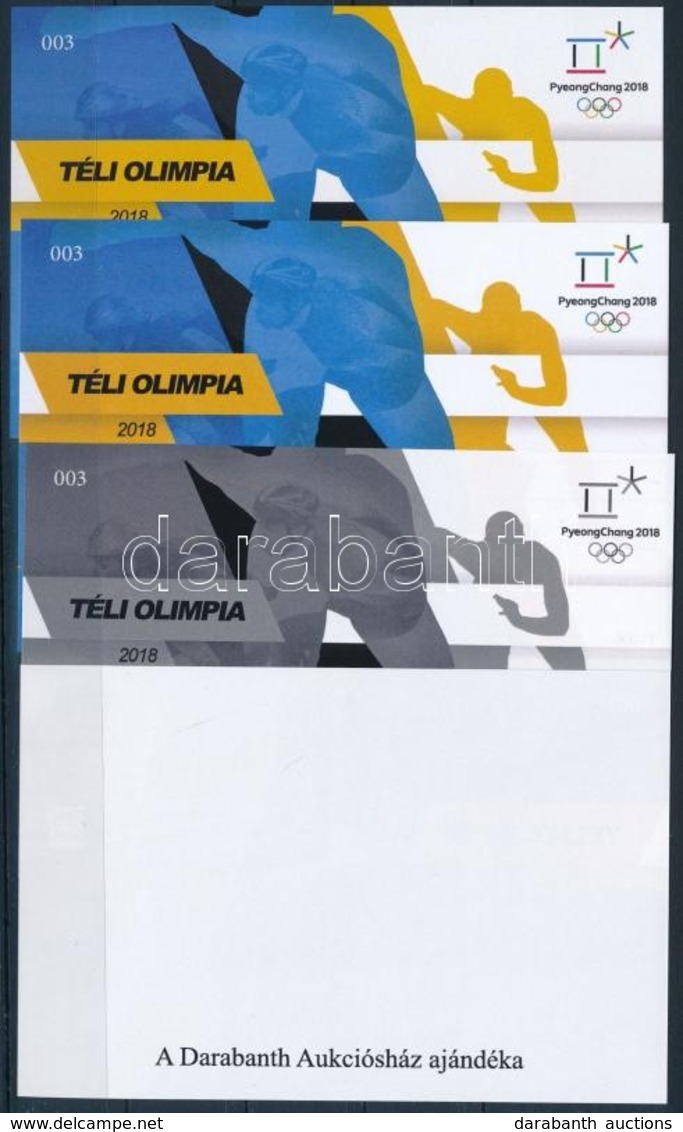 ** 2018 Téli Olimpia PyeongChang Emlékív Garnitúra No 003 Sorszámmal - Otros & Sin Clasificación