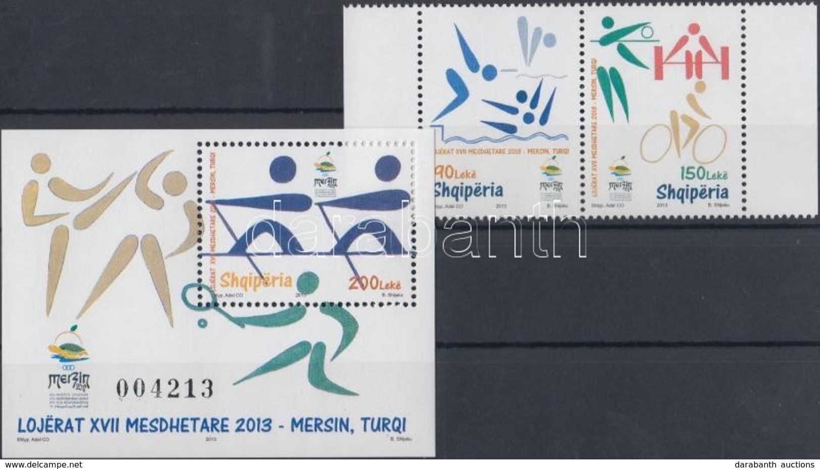 ** 2013 Mediterrán Sportjátékok Pár + Blokk Mi 3434-3434 + 184 - Altri & Non Classificati