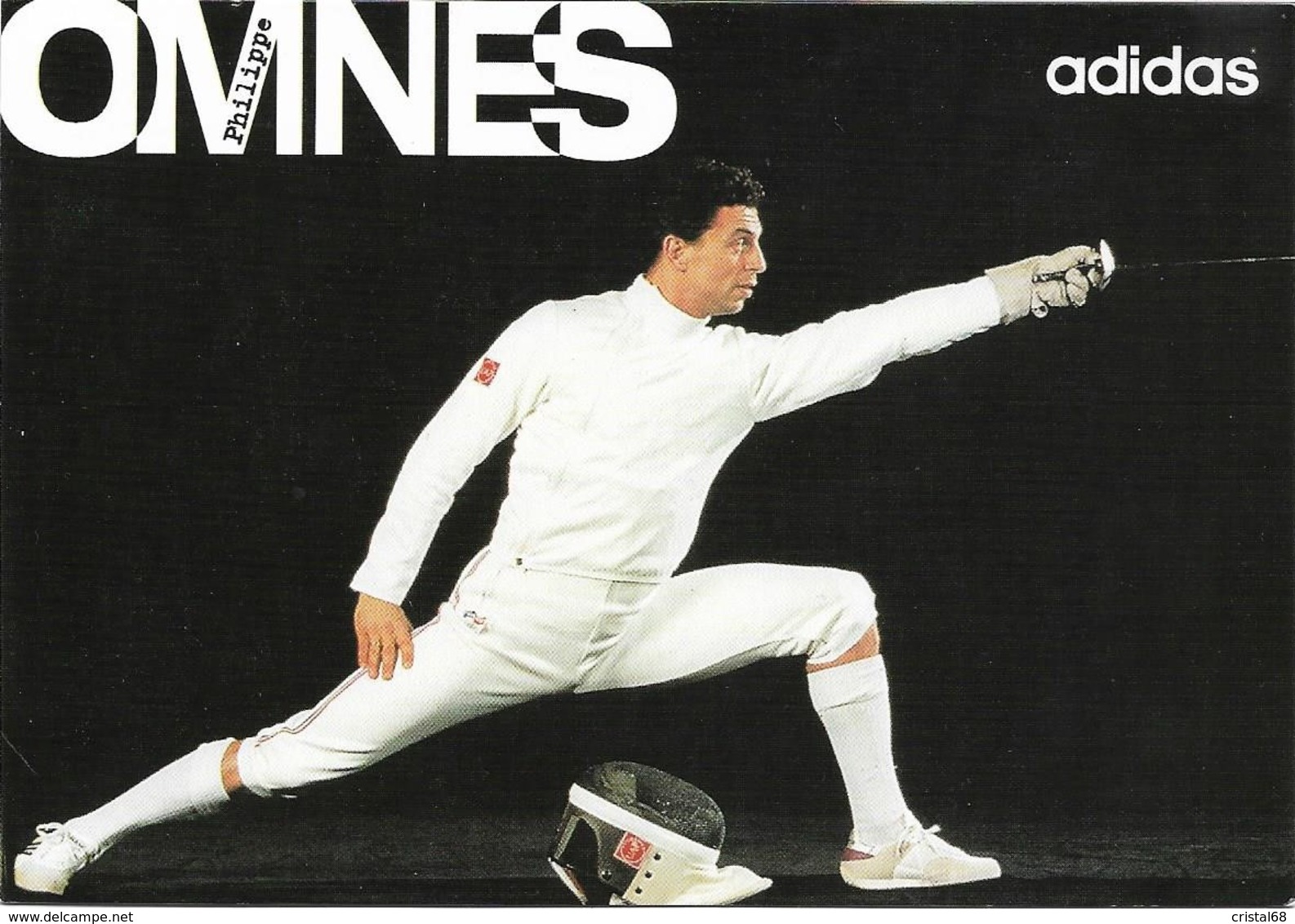 OMNES Philippe - Carte Postale éditée Par ADIDAS - Autographe Du Sportif Au Verso (Voir 2 SCANS). - Fencing