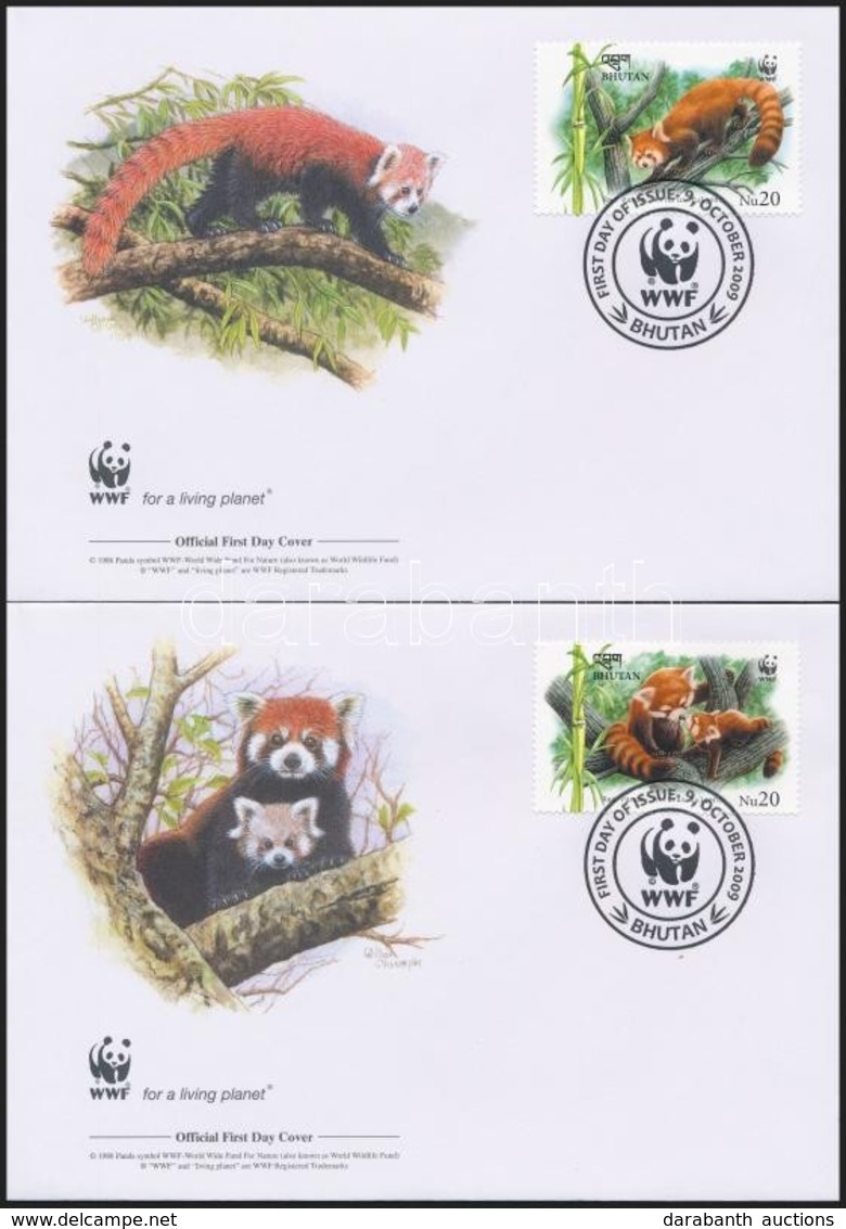 2009 WWF: Vörös Macskamedve Sor Mi 2556-2559 4 Db FDC-n - Sonstige & Ohne Zuordnung