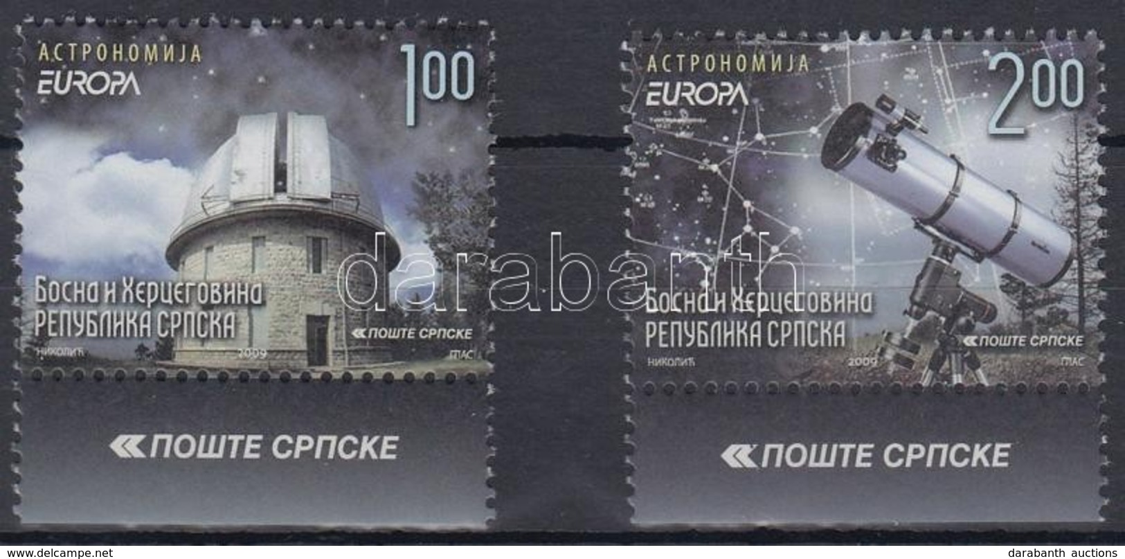 ** 2009 Europa CEPT: Csillagászat ívszéli Sor Mi 461-462 - Altri & Non Classificati