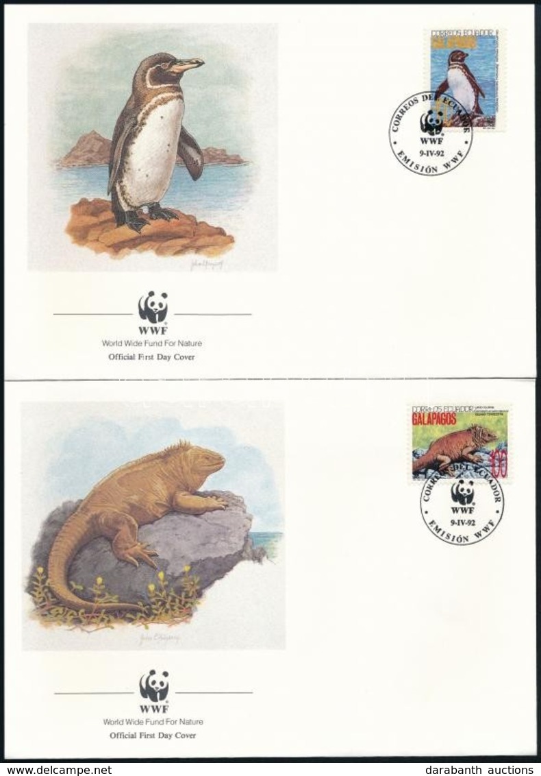 1992 WWF: A Galápagos-szigetek élővilága Sor 4 értéke 4 Db FDC,
WWF The Wildlife Of The Galapagos Islands Set 4 Values 4 - Sonstige & Ohne Zuordnung