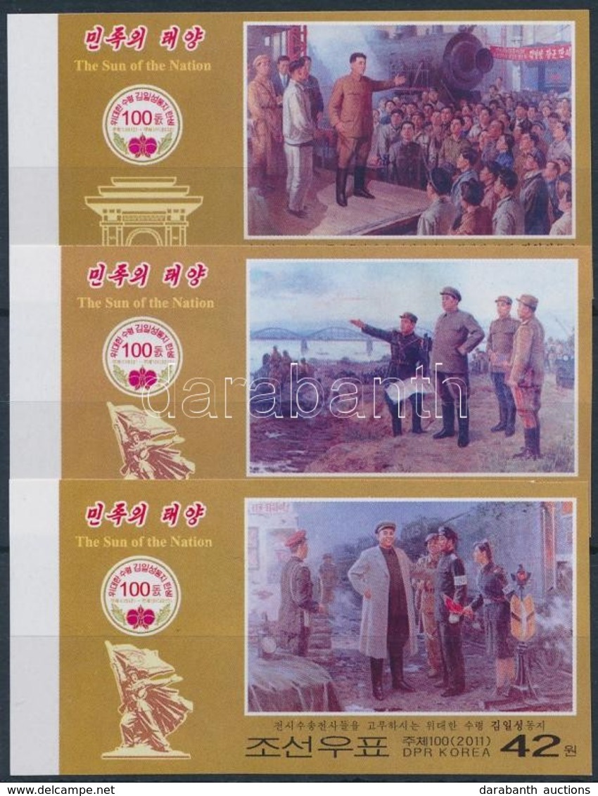 ** 2011 Kim Il Sung Vágott Mi 5745, 5757, 5761 - Sonstige & Ohne Zuordnung