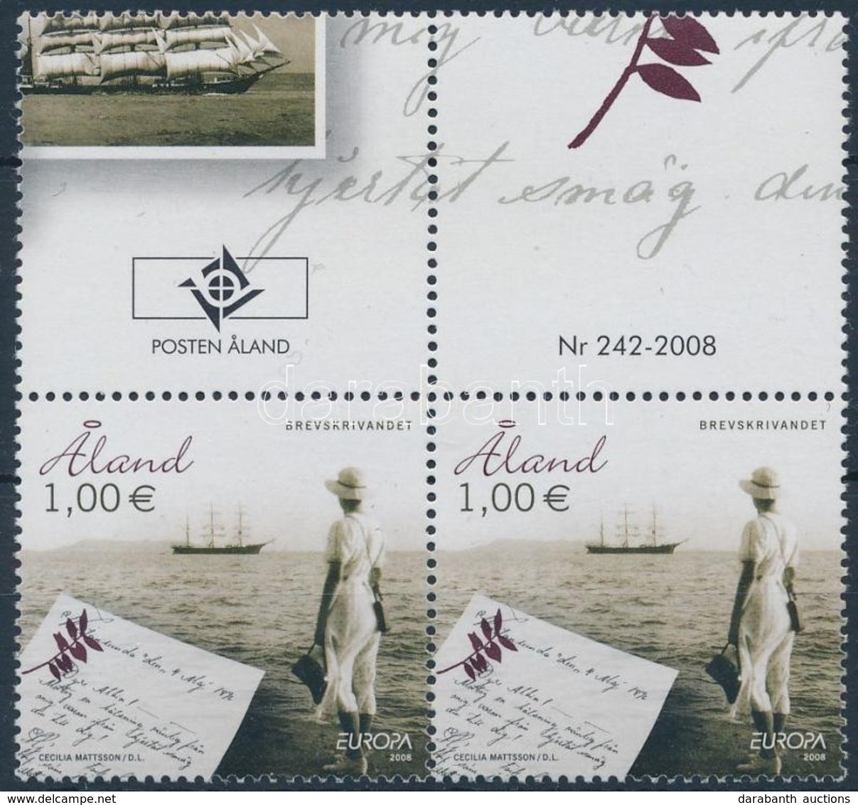 ** 2008 Europa CEPT, A Levél Szelvényes Pár Mi 294 - Sonstige & Ohne Zuordnung