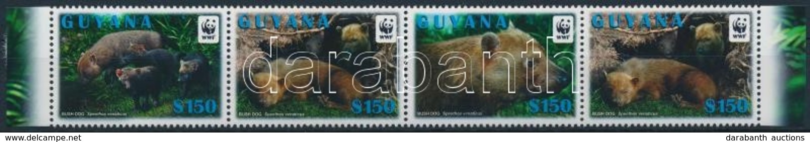 ** 2011 WWF: Természetvédelem: Erdei Kutya Sor ívszéli Négyescsíkban Mi 8194-8197 - Altri & Non Classificati