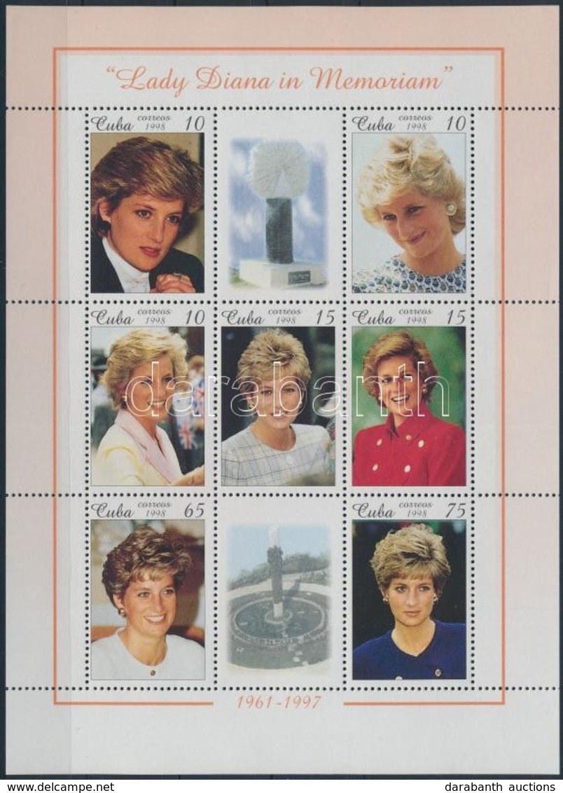 ** 1998 Diana Hercegnő Kisív,
Princess Diana Minisheet
Mi 4119-4125 - Otros & Sin Clasificación